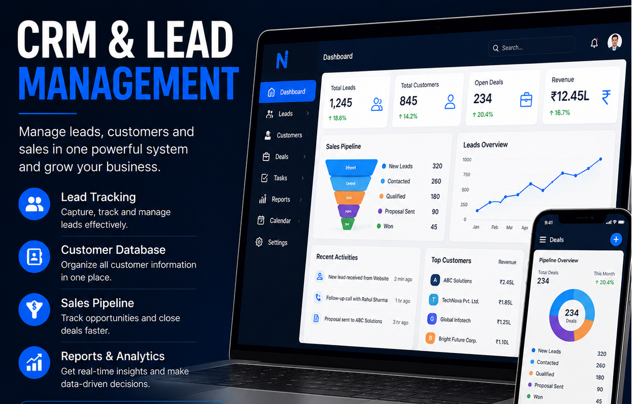 CRM and Lead Management service by NumLekka Technologies